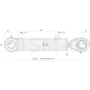 POLSKI CIENKI SIŁOWNIK HYDRAULICZNY CYLINDER SKOK 200 L= 410mm SKRAW-MET